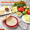 Tortilla Warmer Basket w Removable Insulation Liner, 9.4'' Large Bamboo