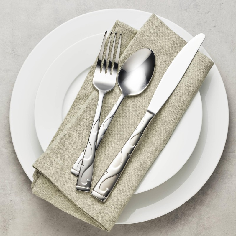 Oneida Tuscany 45-Piece Flatware Set, Service for 8, Silver