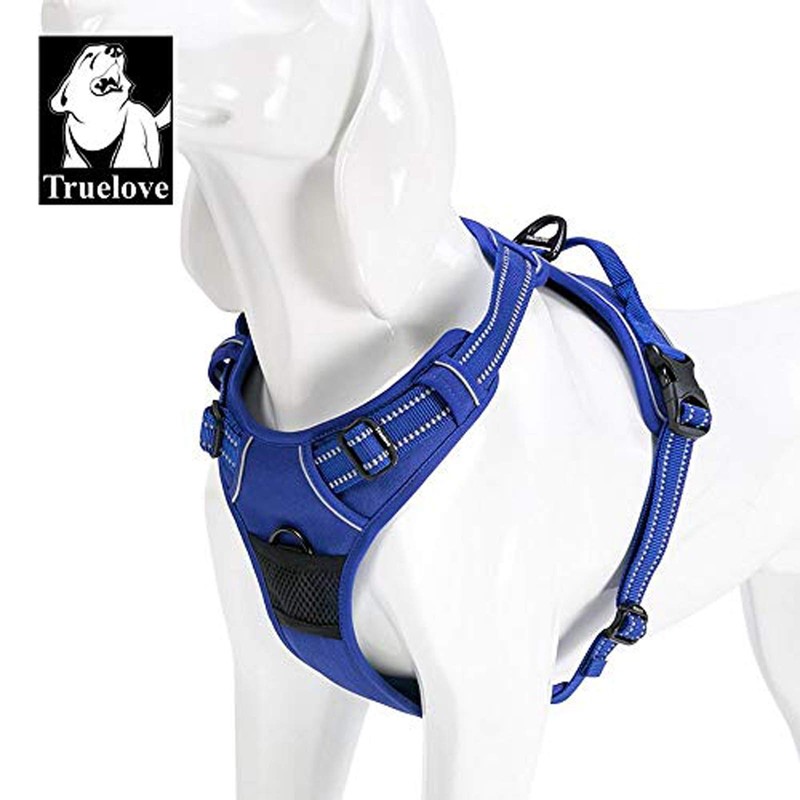 TRUE LOVE Adjustable No-Pull Dog Harness Reflective Pup Vest Harnesses