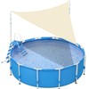 Vincreem Pool Canopy Sunshade with 6.2ft Adjustable Poles for 18