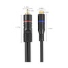 CableStop Pro 20cm RCA Phono Y Splitter Cable 1 Male