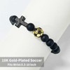 GIGLIM Soccer Gifts for Boys Cross Bracelet with 18K Gold