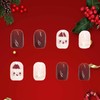 Christmas Nails Short, 24pcs Christmas Press On Nails, Red Cute