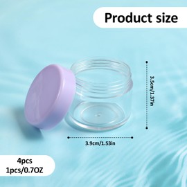 4 PCS Travel Containers, Small Containers with Lids Travel Jars for Creams with 2 PCS Small Scraper Leak-Proof Plastic Travels Size Container Ttravels Container for Toiletries Face Creams Moisturizer