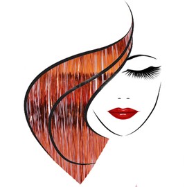 20" Hair Tinsel 100 Strands - Shiny Orange