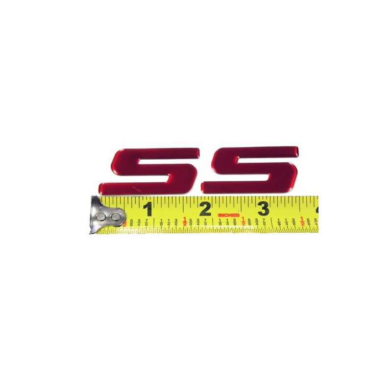 VMS RACING 2010-2015 Camaro SS Red Aluminum Emblem for Fenders,