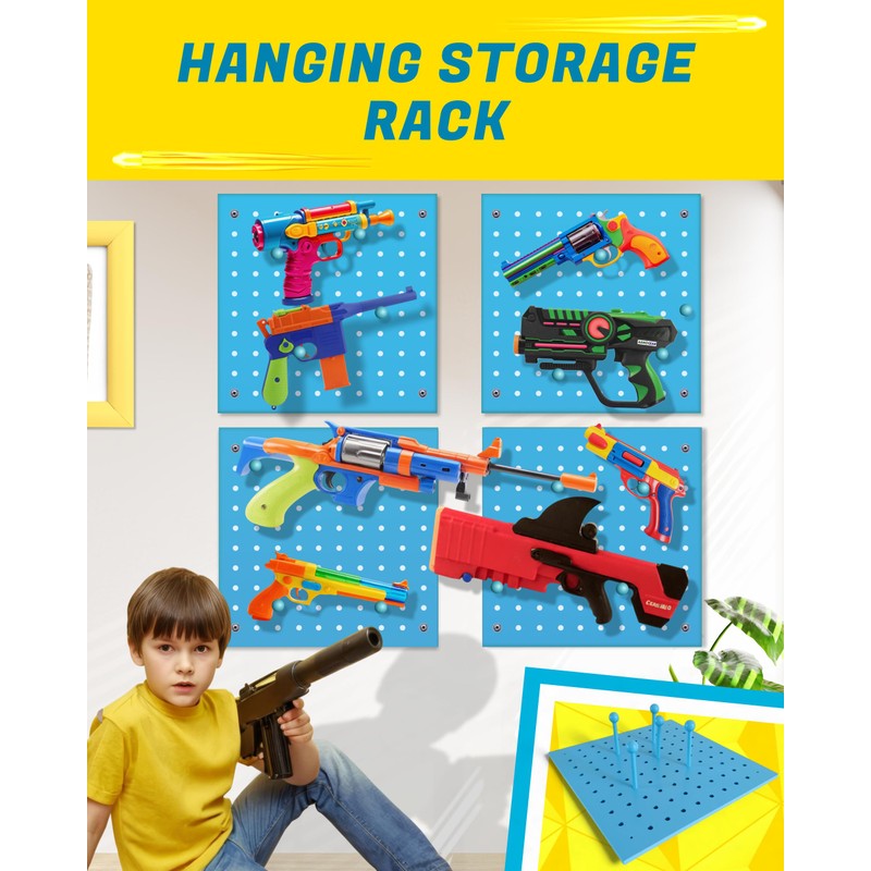 Skywin Peg Board for Nerf Gun Storage Organizer - Hanging