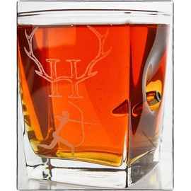 KolbergGlas Hunter Gift Glass with Real Bullet Cal.308 and Hunter Engraving - Hunting Gifts 0.3 L