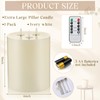 Retisee Extra Large Flameless Candles LED Battery Operated Real Wax