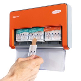 ACTIOMEDIC EasyAid Pflasterspender Standard, inkl. 90 Pflaster-Strips, 60x wasserabweisende Pflaster & 30x elastische Pflaster Easyaid