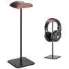 SWEWARM Headphone Stand with Walnut Wood Top, Gaming Headset Holder,