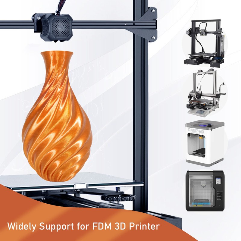 MIKA3D 1KG Silk Metal Luster Surface Shiny Red Copper PLA