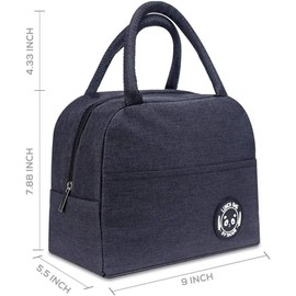 Geebymol Lunch Bag,Keep Food Fresh & Cold/Hot - Perfect for Work, School, Picnic - Durable & Lightweight,Black