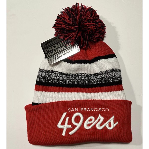 Unbranded San Francisco 49er’s Fleece Line Embroidered Tassel Hats