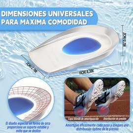 MXBEAUTY Taloneras De Gel para Hombre Mujer,3 Pares De Plantillas De Gel,Copas De Silicona para El Talón en Forma de U,Almohadillas Invisibles De Talón(Azul)…