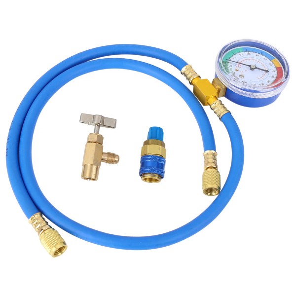Uauto1 Car AC Gauge Hose Recharge Measuring Hose Can Tap
