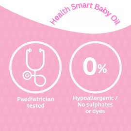 Health Smart Baby Oil Massage Oil Regular and With Aloe Vera (2) 8oz Bottles