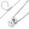 West Coast Jewelry ELYA Women's Initial Letter Pendant Stainless Steel