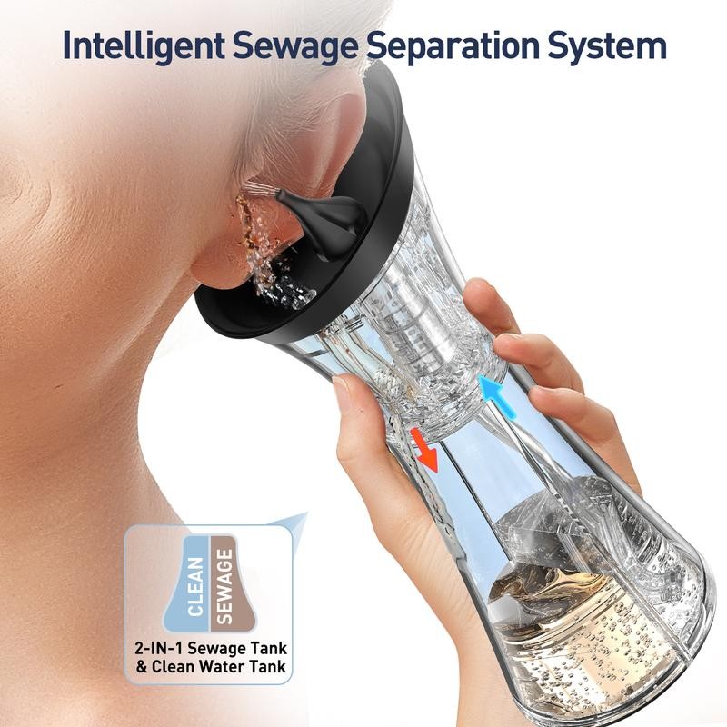 HeaDot Electric Ear Wax Removal - Water Spray,Rechargeable,Temp Detection,IPX7 Waterproof,Effective