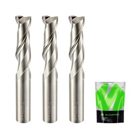 SHARPRO 1/4 Spiral Upcut Router Bit, 1/4 CNC Router Bits, Up Cut Spiral Router Bits 1/4 Shank,Solid Carbide Router Bits 1/4, CNC Upcut Bit 1/4, Ideal for Wood Inlay, Plunge Plastic 3PCS