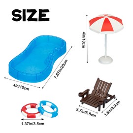 Tree Frog Tank Accessories Toad Habitat Decoration Frog Terrarium Decor for Amphibians, Aquatic Frogs, Toads, Turtles, and Hermit Crabs (Pool Set)