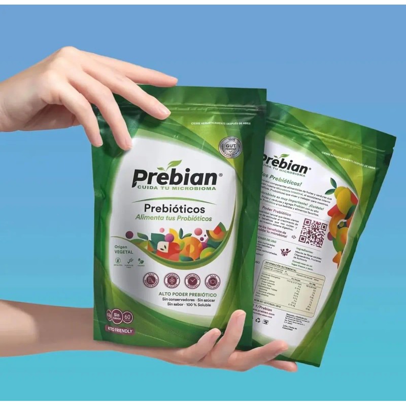 Prebian Prebiótios 150 Probióticos Fibra Vegano Azúcar