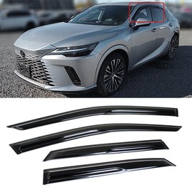 Fits for 2023-2025 Lexus RX350 RX350h RX500h JDM 3D Wavy Mugen Style Window Visors Rain Guards Deflectors
