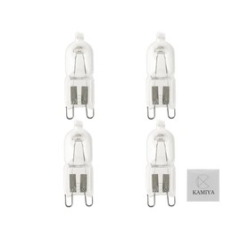 Mitsubishi Osram Mirrorless Line Bolt Halogen Lamp, Halopin, 110V, 40W, Clear Type, G9 Base, JD110V40W/G9/P2, Set of 4, Includes Original Sticker