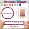 DIYDEC 32PCS Boho Hair Bracelets for Women Elastic Bracelets Hair