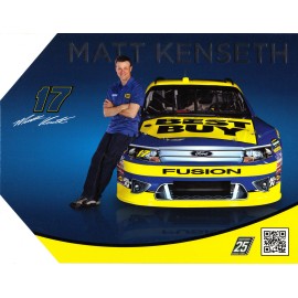 J And J Collectables 2012 MATT KENSETH "BEST BUY" #17 NASCAR SPRINT CUP SERIES  POSTCARD