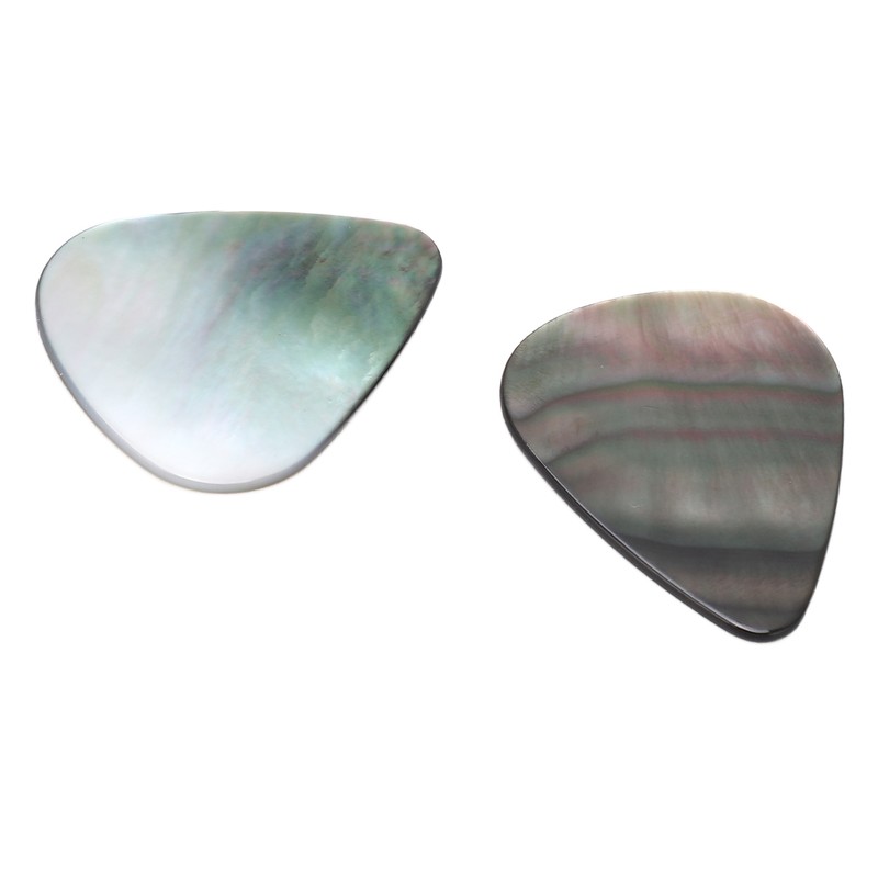 2PCS Set Guitar Picks Shell Teardrop Shaped Acoustic Guitar Picks