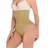 FLORATA Women Thong Shapewear - High Waist Tummy Control Butt