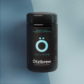 ötzibrew Lion’s Mane Health Drink - Organic, Sustainably-Sourced - 20 Servings, Caffeine, Dairy & Gluten Free with Fruiting Body Mushroom (40g)