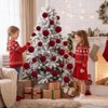 ROMOT 24 Bolas de Navidad, Tela de Terciopelo, Adornos Navideños