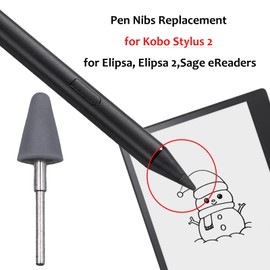 Stylus 2 Tips/Nibs Replacement for Kobo Stylus 2 Nibs Compatible with Kobo Stylus 2 for Kobo Sage,Elipsa eReaders(Grey)