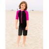 Tuga Girls Shorty 1.5mm Neoprene/Spandex Wetsuit (UPF 50+), Fuchsia, 5