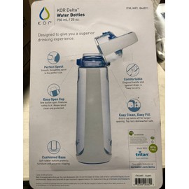 KOR Delta BPA Free Water Bottle, 750ml, 2 PACK, Green/Black