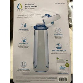 KOR Delta BPA Free Water Bottle, 750ml, 2 PACK, Green/Black