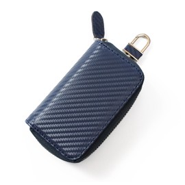 GROOVE GEAR ggs-2005 Carbon Leather Key Case, Leather, Leather, Key, Compact, Smart Key, Stylish,, navy