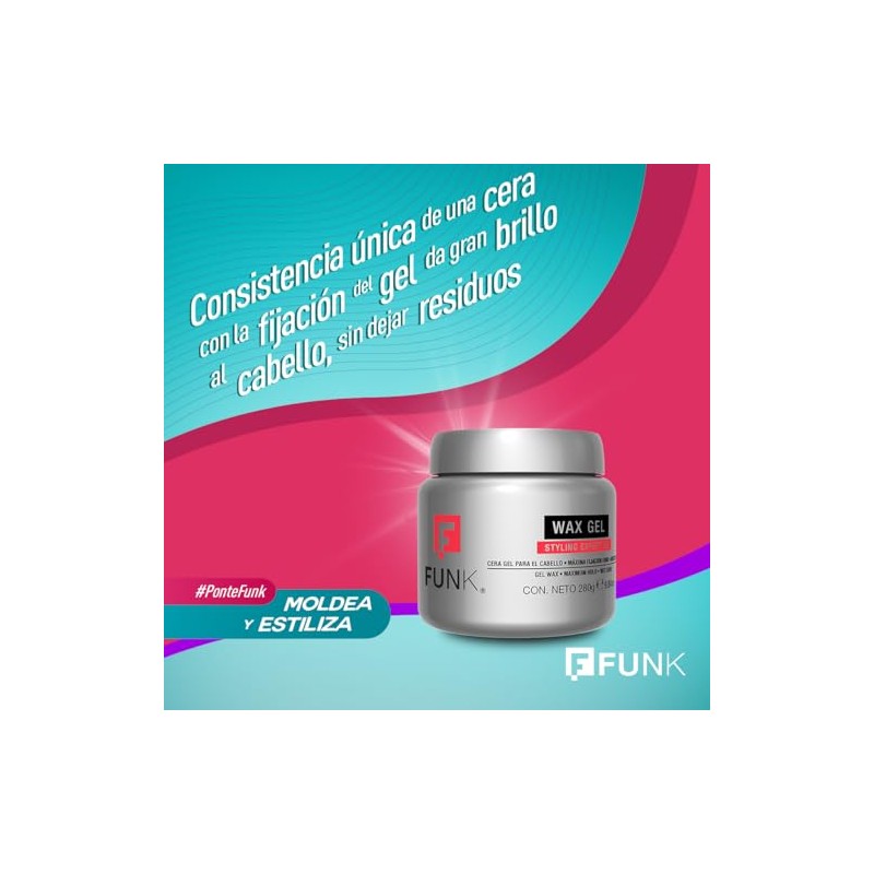 Funk, Cera Gel para cabello | Moldea y estiliza, 280