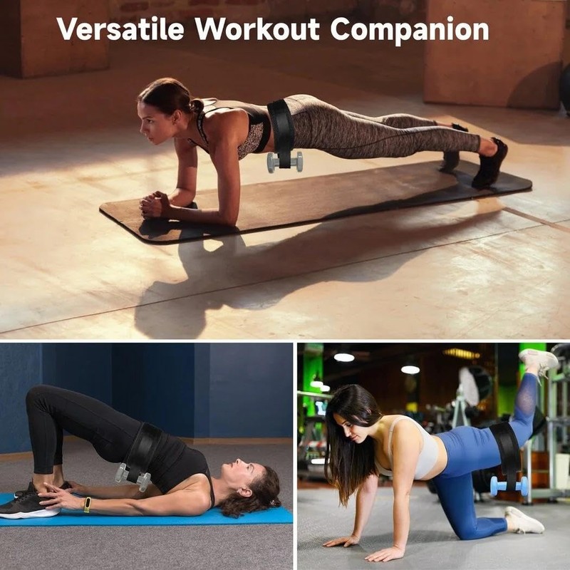 Hip Thrust Belt for Glutes Workout - Adjustable Dumbbell Weight