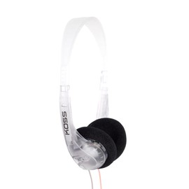 Koss CL/2 Clear Transparent On-Ear Headphone, Lightweight, 3.5mm Jack, 6 Foot Cord