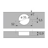 Hettich Sensys 8631i TH52 95 Degree Thick Door Hinge Full