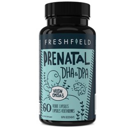 Freshfield Naturals Freshfield Prenatal Omega 3 Dha Suplemento Reemplazo De Aceite De Pescado, Aceite De Algas, Apto Para Veganos Apoya La Lactancia  