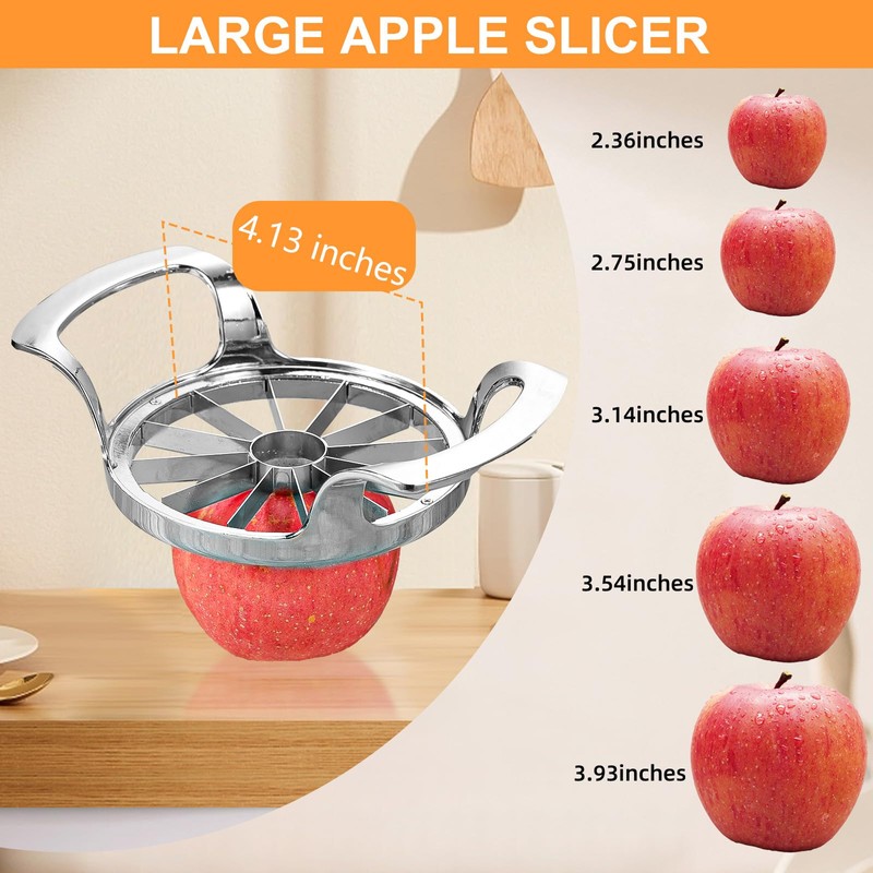 12 Slices Apple Slicer Large Heavy Duty Stainless Steel Easy
