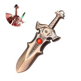 SIMBAE Cool Metal Torch Lighter, Unique Swords Design Appearance, Inflatable and Reusable, Suitable for Men's Gift Ideas (No Gas) (Copper)