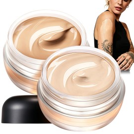 Tattoo Cover Up Makeup & Scar Concealer - Waterproof Full Coverage Body Foundation, Long-Lasting for Scars, Bruises, Tattoos for Men & Women, 2 Color Set