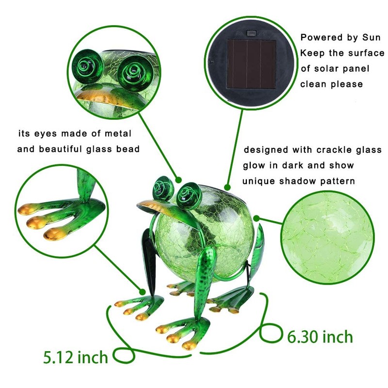 Solar Garden Lantern Waterproof LED Frog Solar Lights Outdoor Decorative
