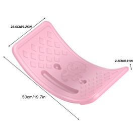 Rocker Board Balancing Training,Balance Board, Plastic Balance Seesaw Board with Elastic Ball, Improves Motor Skills and Build Core Strength, for Kids Toddlers Teens Balance Training (pink), bala