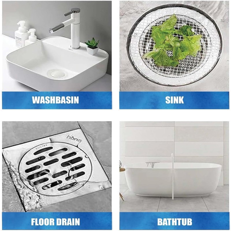 Disposable Hair Catcher Shower Drain Mesh Stickers, 35 Pack
